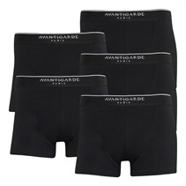 Avant Garde Mens Noir Five Pack Boxers Black