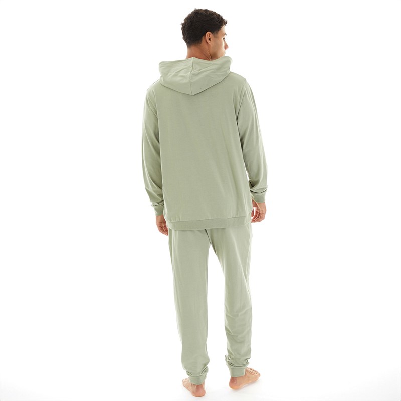 Avant Garde Mens Laniere Hoodie And Joggers Loungewear Set Sage