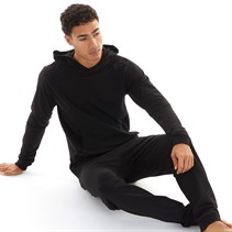 Avant Garde Mens Laniere Hoodie And Joggers Loungewear Set Black