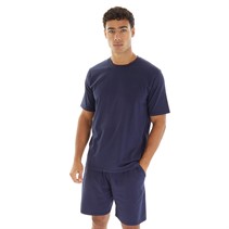 Avant Garde Mens Fort T-Shirt And Shorts Loungewear Set Navy