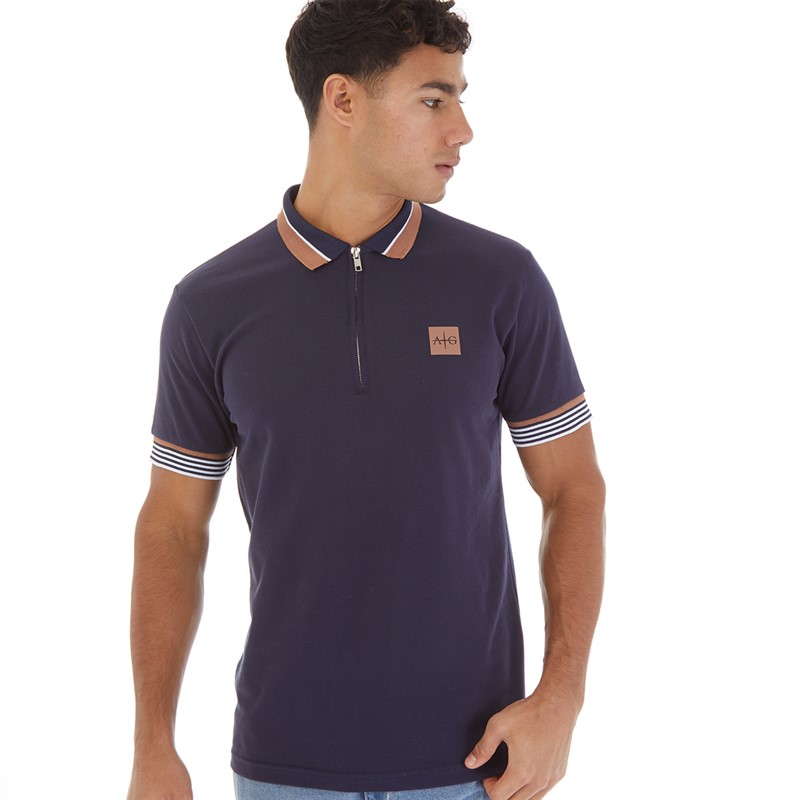 Avant Garde Mens Vannes Polo Navy