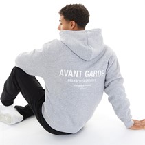 Avant Garde Heren Zip Hoodie Lichtgrau Melange