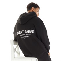 Avant Garde Mens Zip Hoodie Black