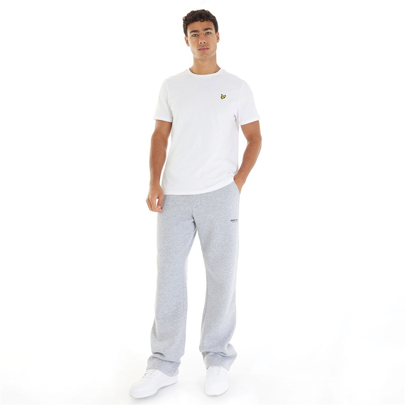 Avant Garde Mens Straight Leg Joggers Light Grey Marl