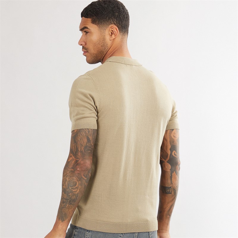 Avant Garde Mens Harrison Zip Polo Mink