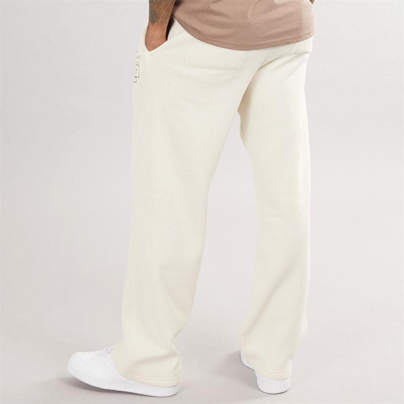 Avant Garde Mens Emblem Open Hem Joggers Off White