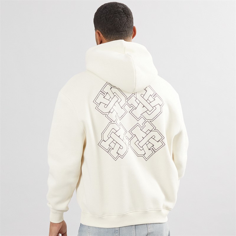 Avant Garde Mens Emblem Hoodie Off White