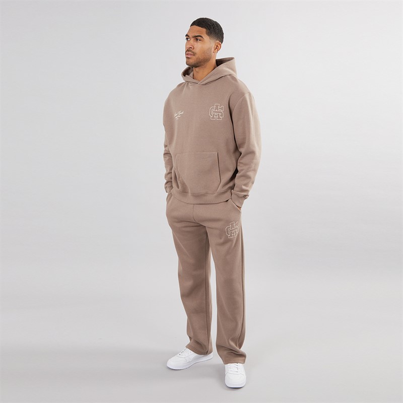 Avant Garde Mens Emblem Open Hem Joggers Mink