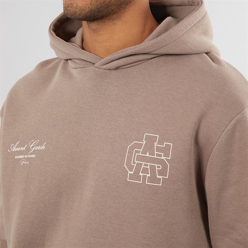 Avant Garde Mens Emblem Hoodie Mink