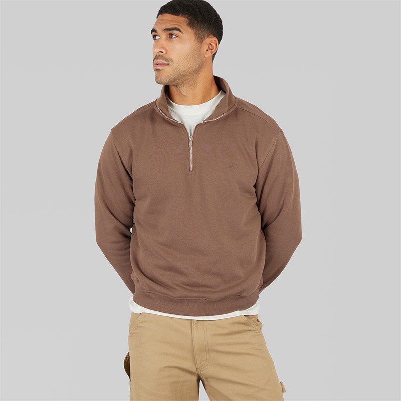 Avant Garde Mens Vespa 1/4 Zip Sweatshirt Mink