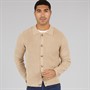 Avant Garde Mens Santon Button Down Cardigan Stone