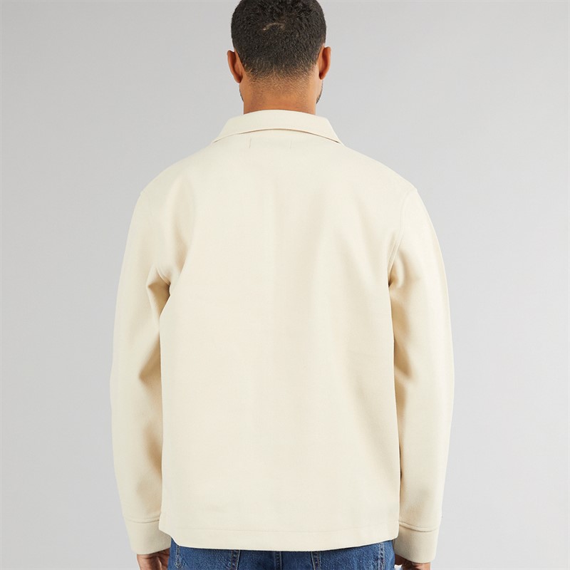 Avant Garde Mens Gunnar Brushed Overshirt Stone