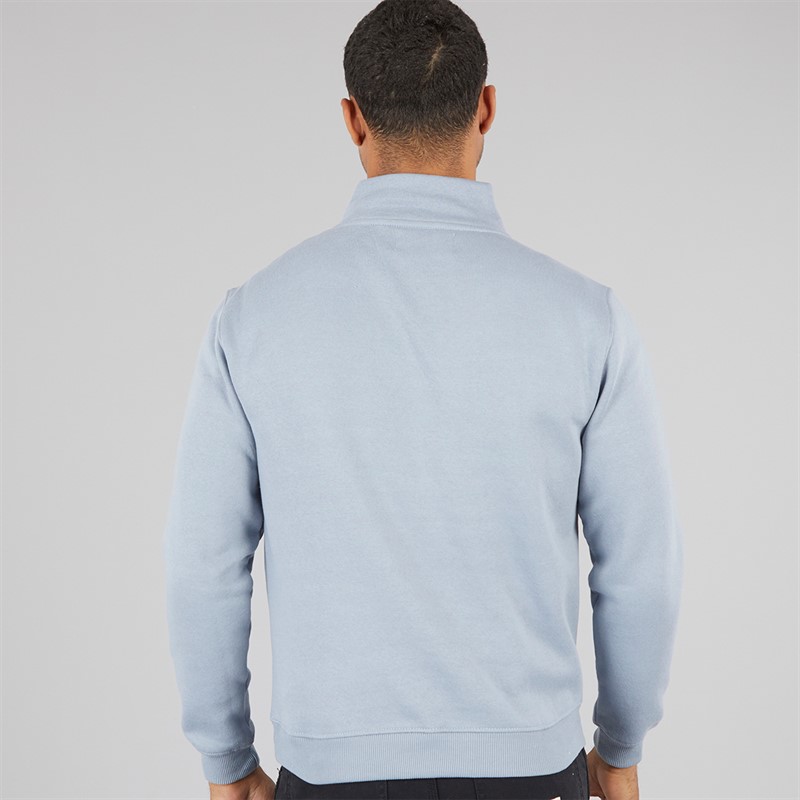 Avant Garde Mens Vespa 1/4 Zip Sweatshirt Blue