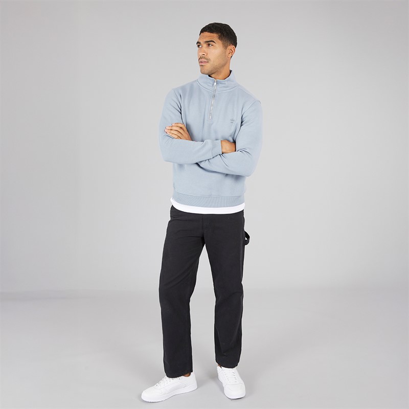 Avant Garde Mens Vespa 1/4 Zip Sweatshirt Blue