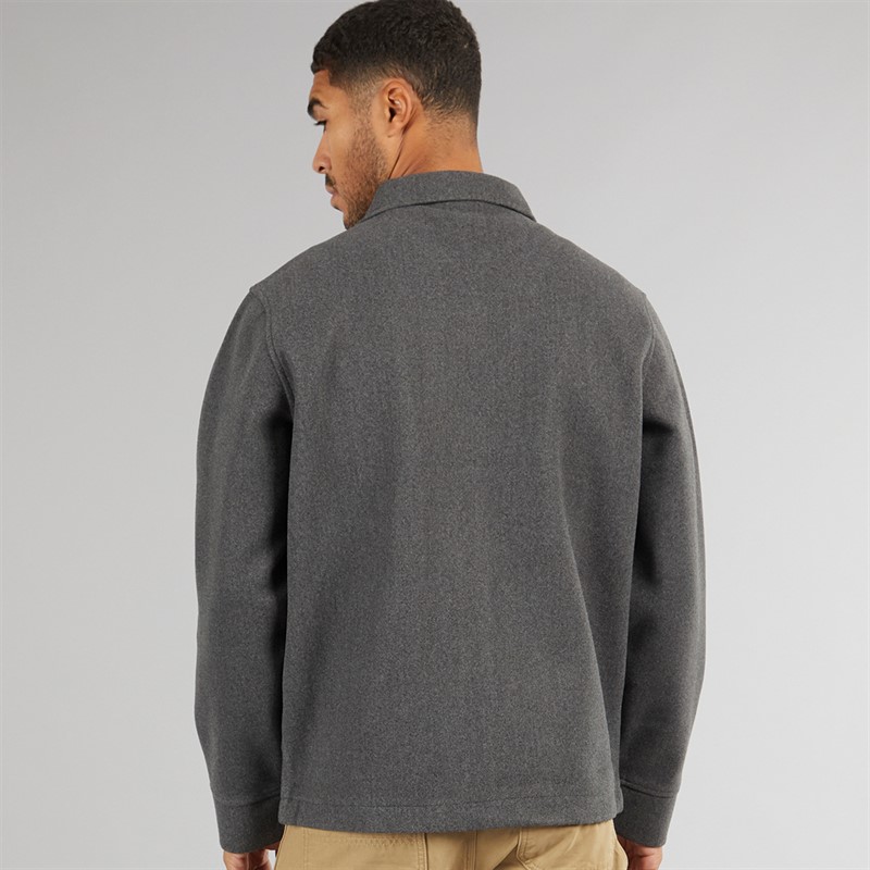 Avant Garde Mens Gunnar Brushed Overshirt Charcoal