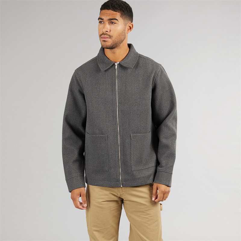 Avant Garde Mens Gunnar Brushed Overshirt Charcoal