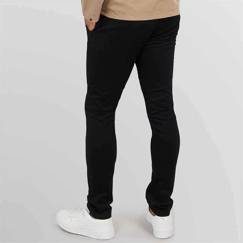 Avant Garde Mens Alvaro Stretch Chinos Black