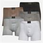 Avant Garde Mens Hoster Five Pack Boxers Mink/Silver/White/Charcoal/Black