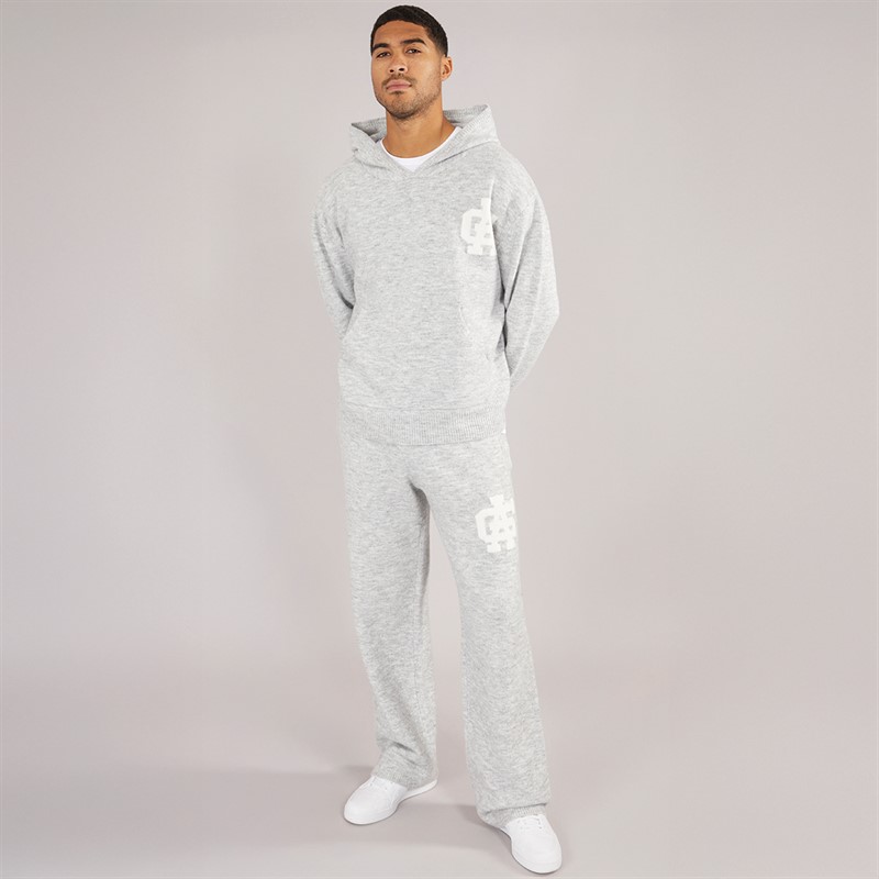 Avant Garde Mens AG Brushed Knit Joggers Light Grey Marl