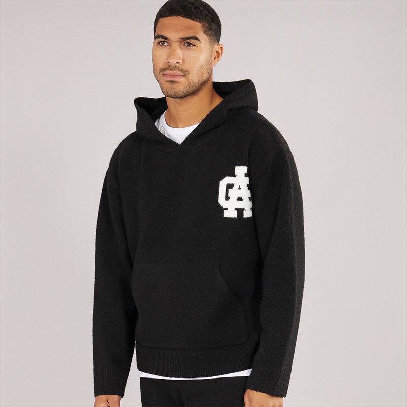 Avant Garde Mens AG Brushed Knit Hoodie Black