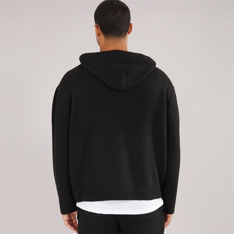 Avant Garde Mens AG Brushed Knit Hoodie Black