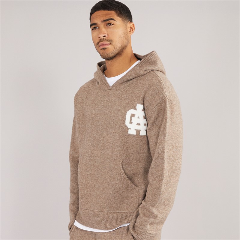 Avant Garde Mens AG Brushed Knit Hoodie Mink