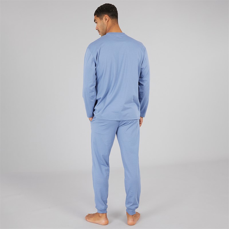 Avant Garde Mens Nikos Long Sleeve Top And Jog Pants Set Petrol