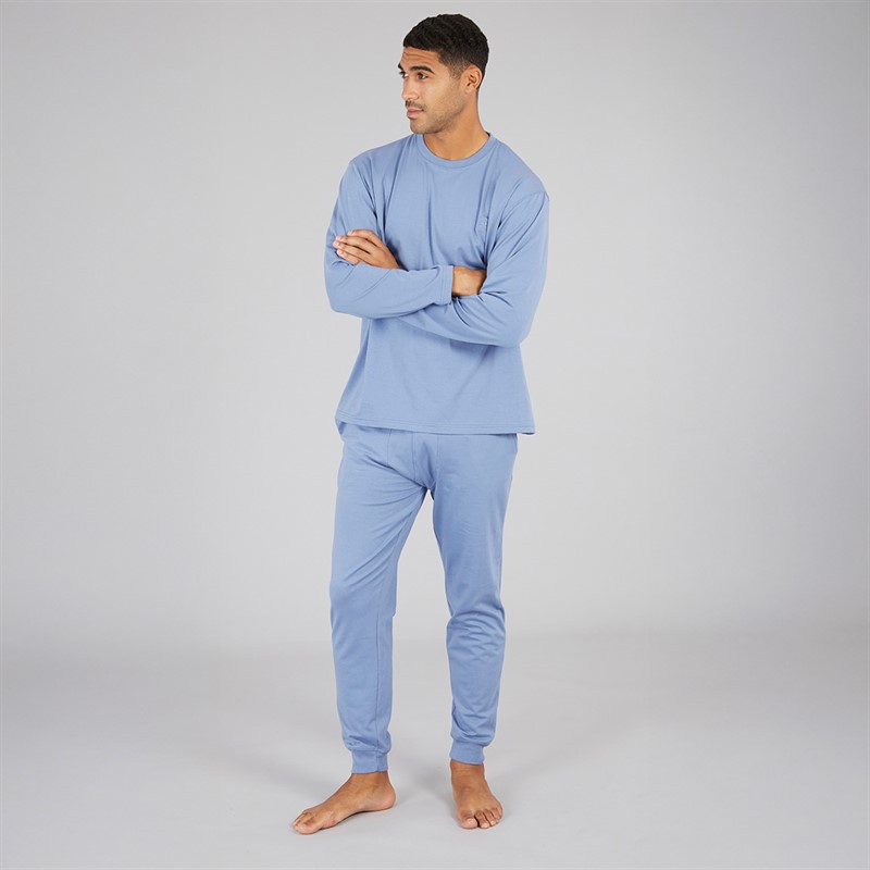 Avant Garde Mens Nikos Long Sleeve Top And Jog Pants Set Petrol