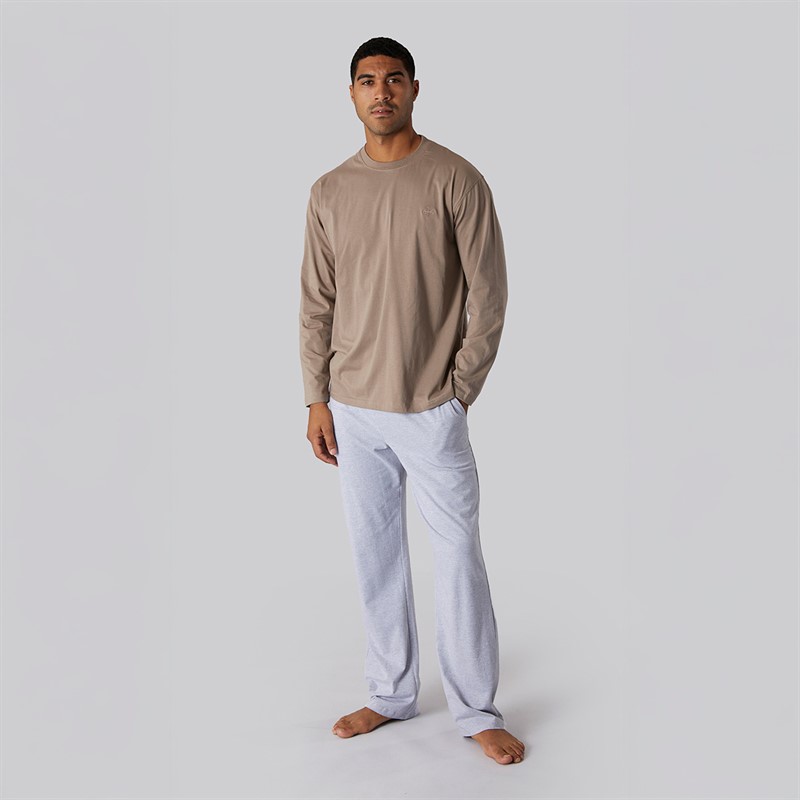 Avant Garde Mens Veiko Lounge Pants Light Grey Marl