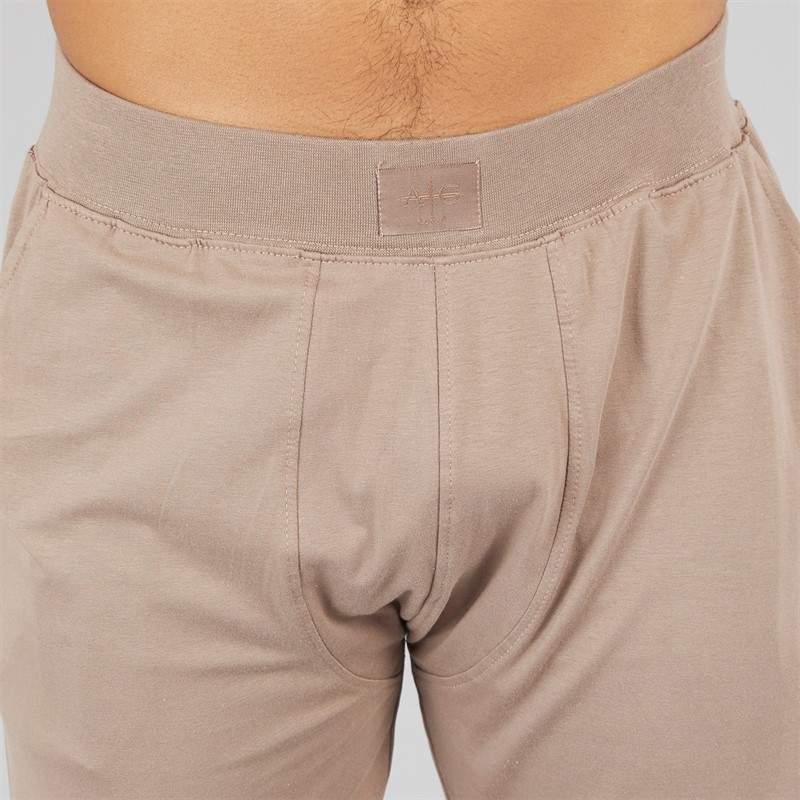 Avant Garde Mens Nikos Long Sleeve Top And Jog Pants Set Mink