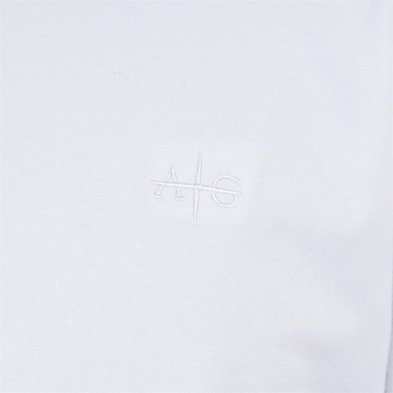 Avant Garde Mens Millienne Long Sleeve Top And Jog Pants Set White/Light Grey Marl