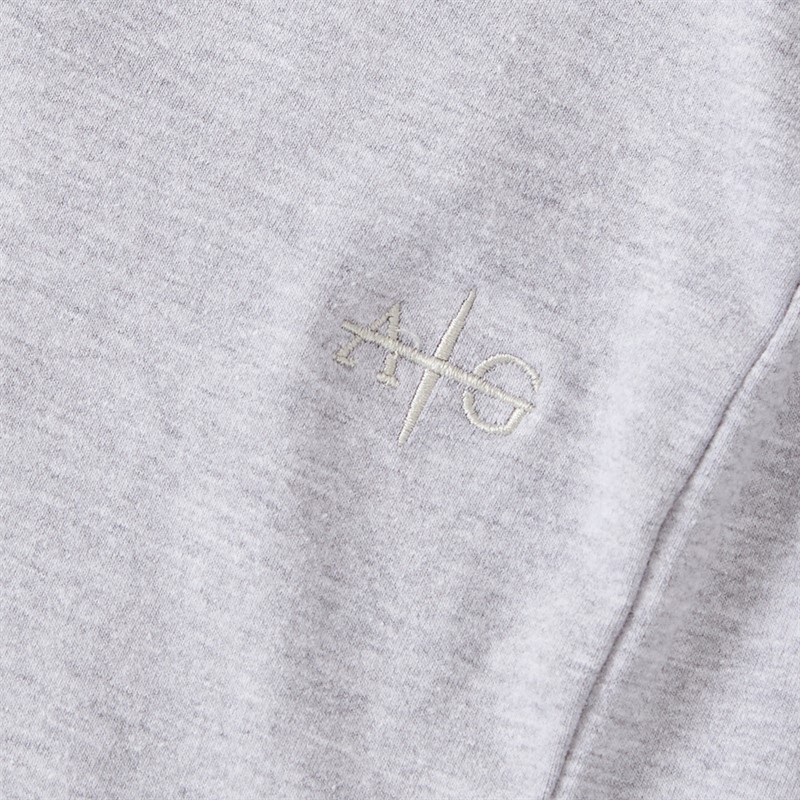 Avant Garde Mens Millienne Long Sleeve Top And Jog Pants Set White/Light Grey Marl