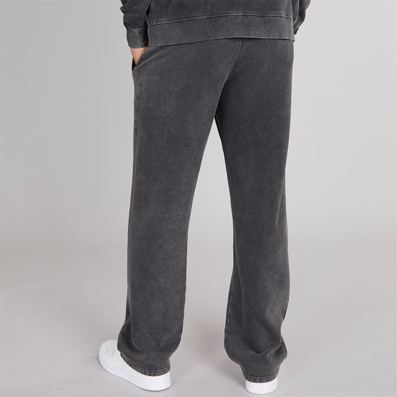 Avant Garde Mens Caster Straight Leg Joggers Washed Black