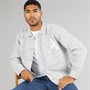 Avant Garde Mens Hearts Brushed Knit Shacket Light Grey Marl