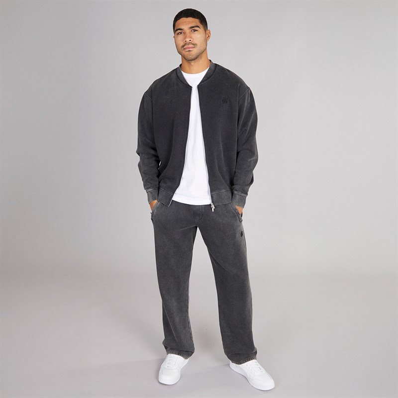 Avant Garde Mens Caster Bomber Jacket Washed Black