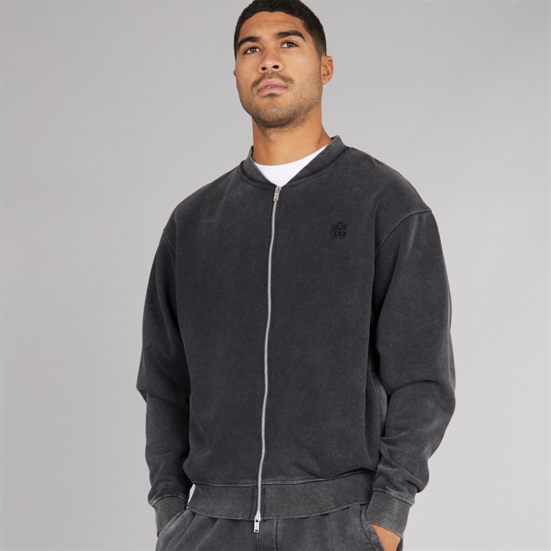 Avant Garde Mens Caster Bomber Jacket Washed Black