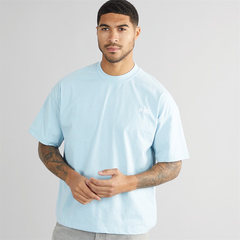 Avant Garde Mens Crew Neck T-Shirt Sky Blue
