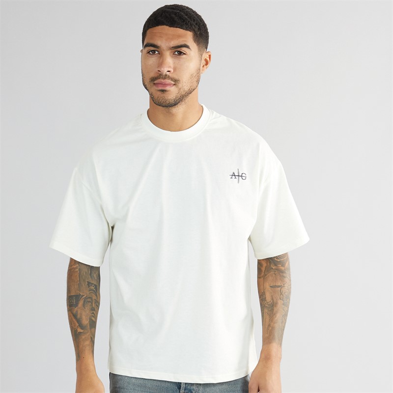 Avant Garde Mens Crew Neck T-Shirt Ecru