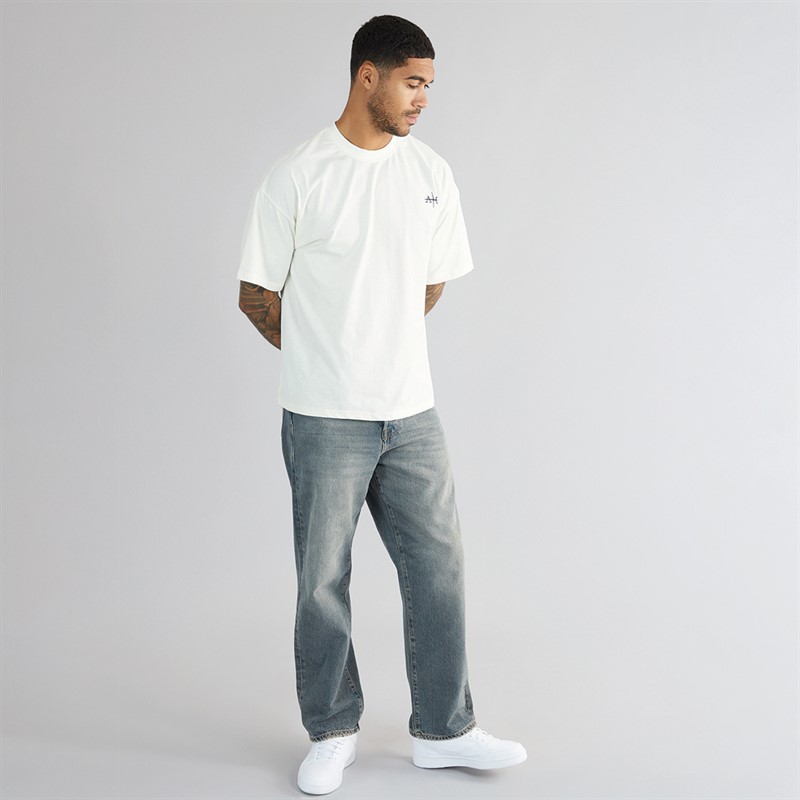 Avant Garde Mens Crew Neck T-Shirt Ecru