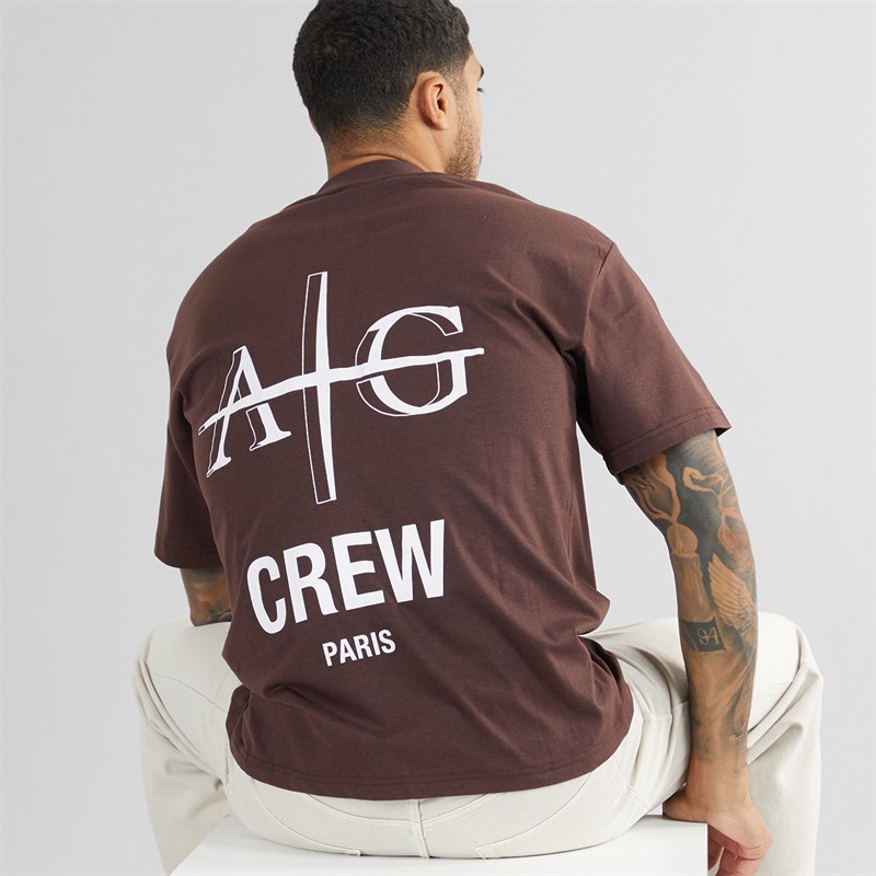 Avant Garde Mens Crew Neck T-Shirt Chocolate