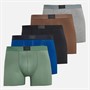 Avant Garde Mens Samba Five Pack Boxers Green/Chocolate/Cobalt/Grey/Black