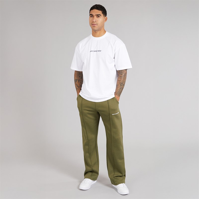 Avant Garde Mens Lowell Open Hem Joggers Khaki