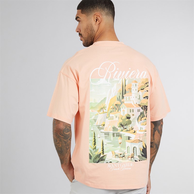 Avant Garde Herren Scape T-Shirt Salmon