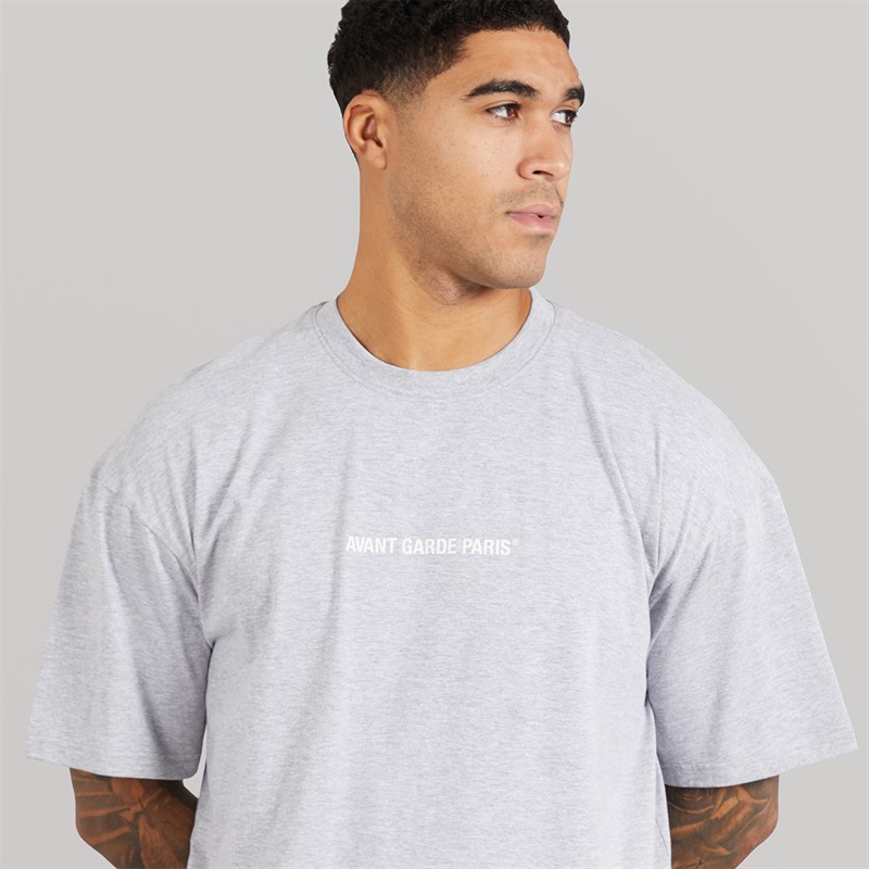 Avant Garde Mens Lowell T-Shirt Light Grey Marl Lgm