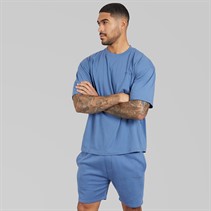 Avant Garde Herren Kreativ T Shirt Und Shorts Set Indigo Blue