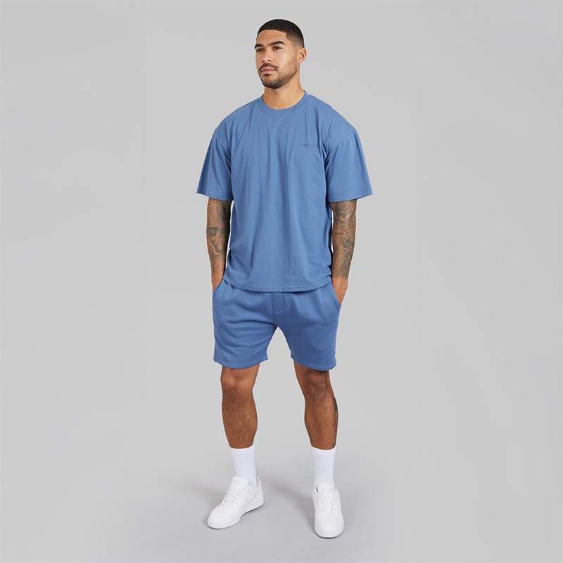 Avant Garde Herren Kreativ T Shirt Und Shorts Set Indigo Blue