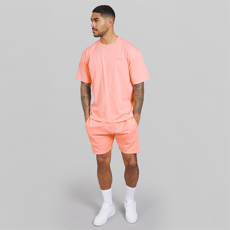 Avant Garde Herren Kreativ T Shirt Und Shorts Set Coral