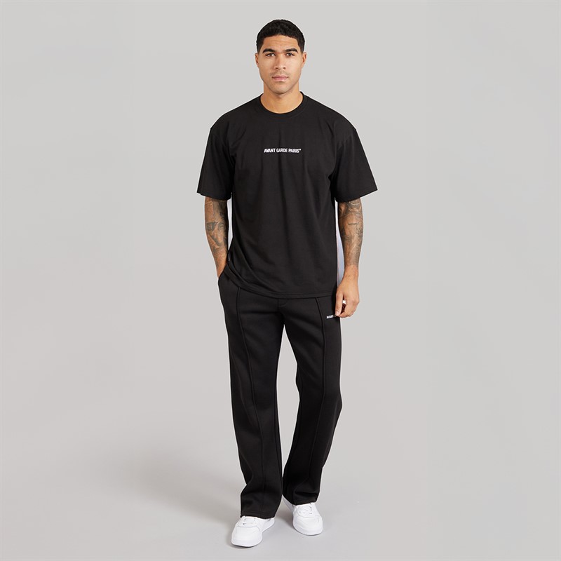Avant Garde Mens Lowell Open Hem Joggers Black