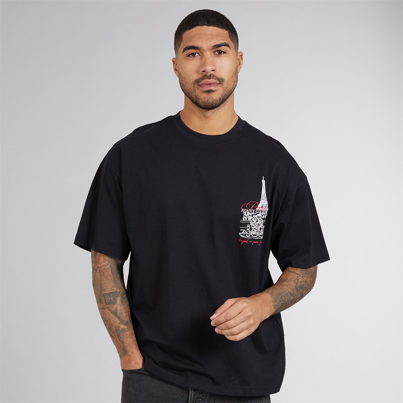 Avant Garde Mens Underline T-Shirt Jet Black