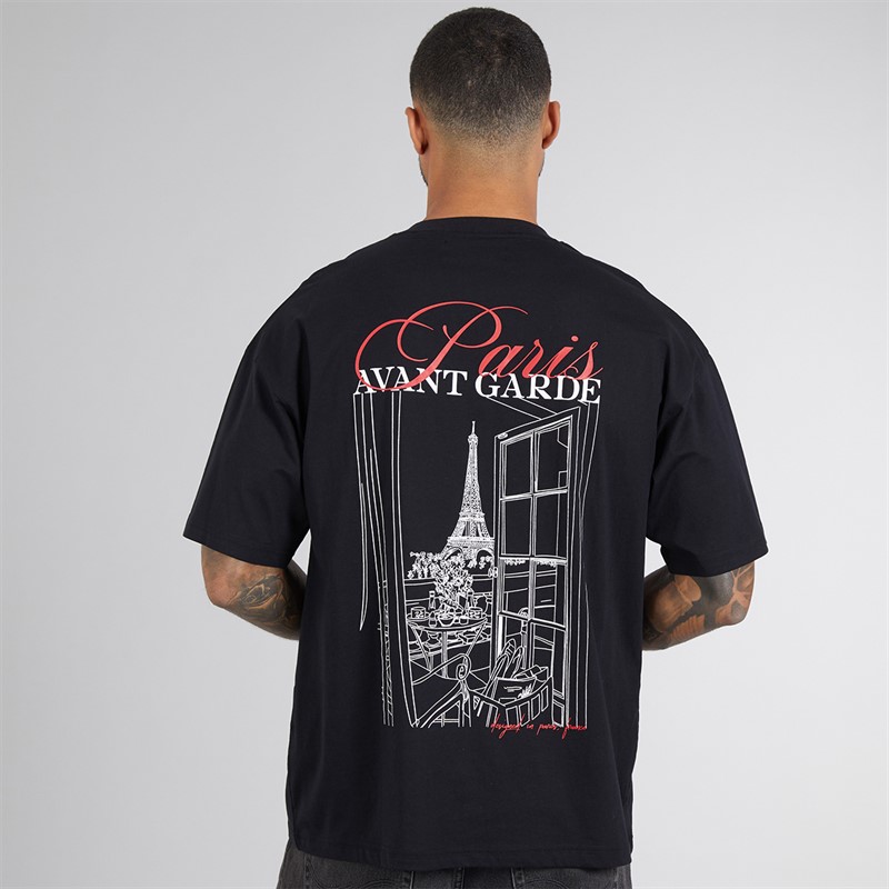 Avant Garde Mens Underline T-Shirt Jet Black
